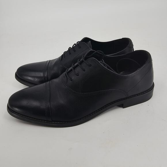 Steve Madden Proctor Leather Oxford Dress Shoes Lace Up Cap Toe Black Mens 11 main image 7